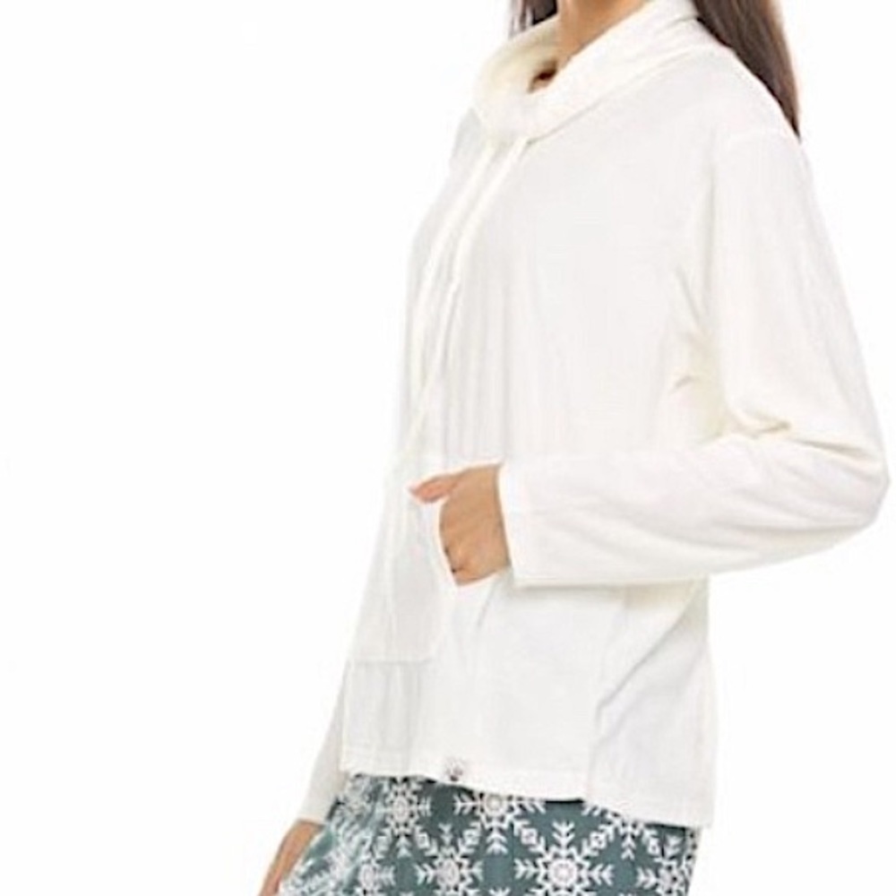 ❤️ BEARPAW Sweatshirt funnel neck drawstring super soft fleece Size M